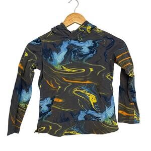 DSG Boys Hooded Long Sleeve Shirt Paint Swirls Small